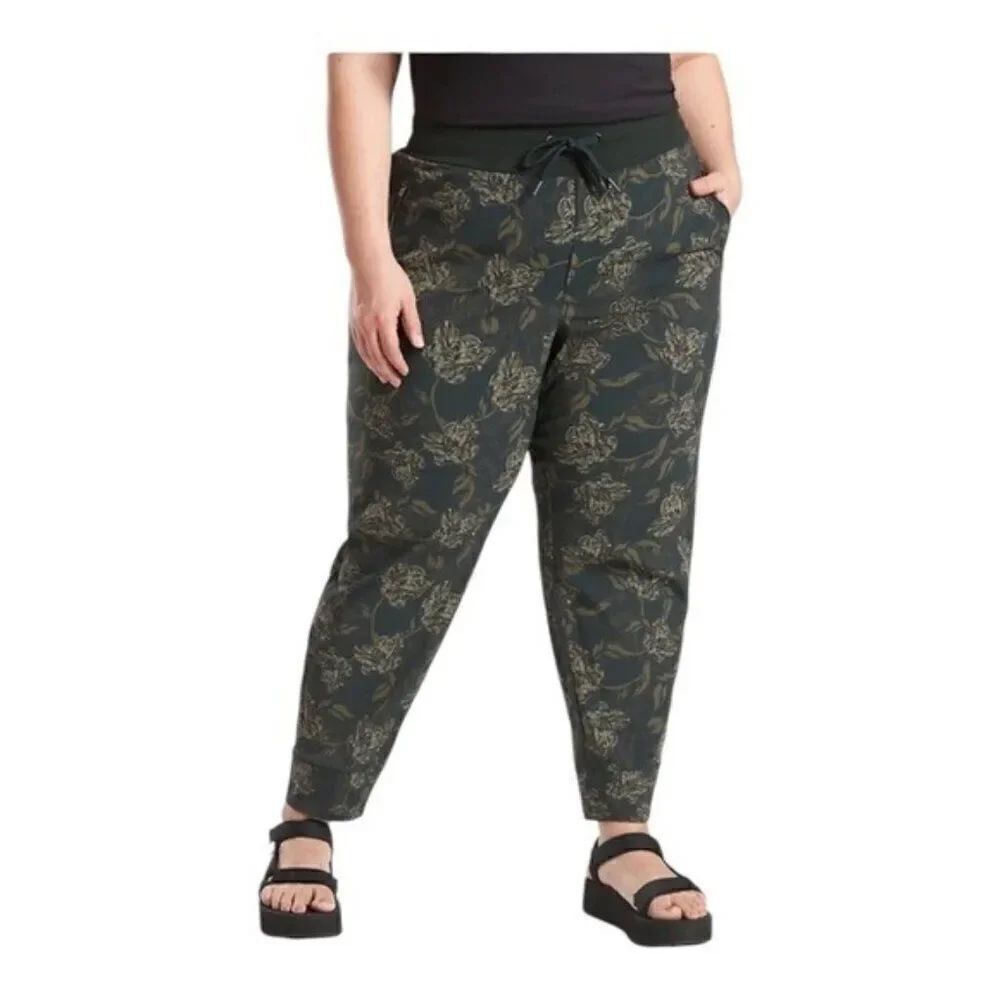 Athleta Trekkie North Jogger Pants Terra Firma Olive Green Plus Size 26 NWOT